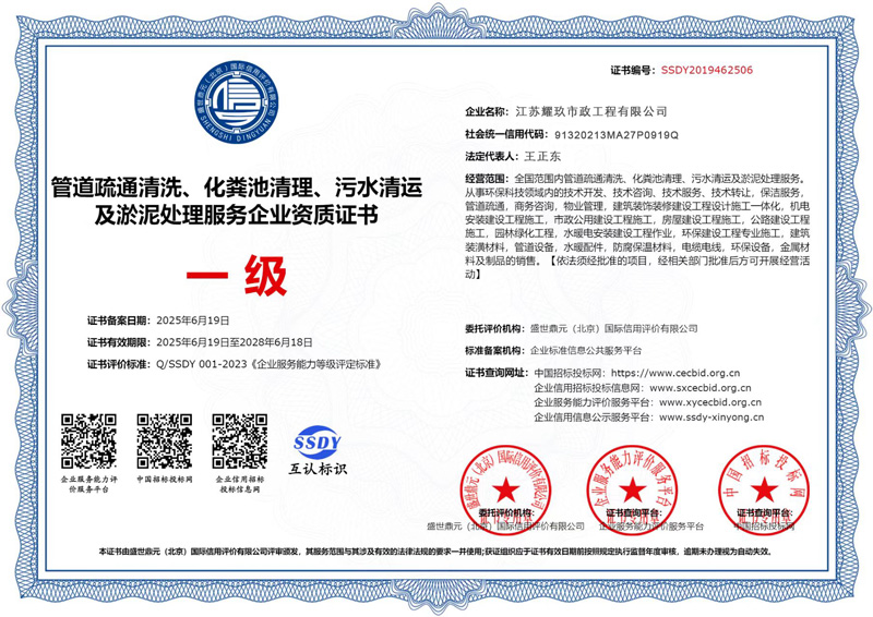 江东企业资质证书